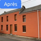 Maison après une isolation thermique par l'extérieur