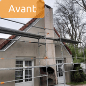 Maison avant une isolation thermique par l'extérieur